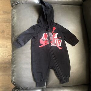 Nike Black and Red Footies One Piece